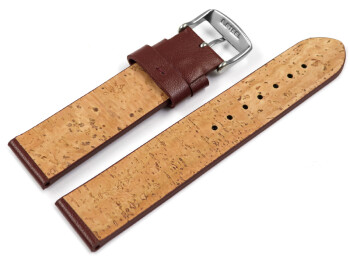Veganes Uhrenband aus Kaktus Bordeaux 16mm Gold