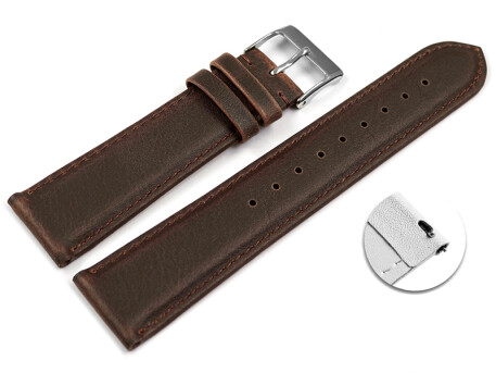 Schnellwechsel Uhrenarmband Vegan aus Korn in dunkelbraun...