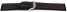 Schnellwechsel Uhrenarmband Silikon-Leder Hybrid  schwarz mit roter Naht 22mm Schwarz