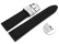 Schnellwechsel Uhrenarmband Silikon-Leder Hybrid  weiß-schwarz 22mm Schwarz