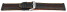 Schnellwechsel Uhrenarmband Leder gelocht Two-Colors schwarz-orange 20mm Gold