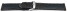 Schnellwechsel Uhrenarmband Leder gelocht Two-Colors schwarz-hellblau 18mm Gold