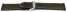 Schnellwechsel Uhrenarmband Leder gelocht Two-Colors schwarz-gelb 20mm Gold