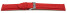 Veganes Schnellwechsel Uhrenband leicht gepolstert Kork rot 18mm Gold
