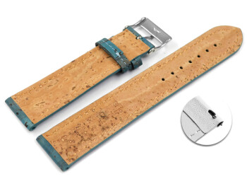 Veganes Schnellwechsel Uhrenband leicht gepolstert Kork Pavone 18mm Schwarz
