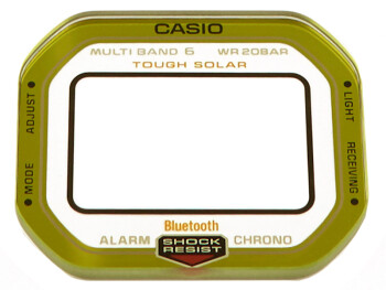 Uhrenglas Casio Ersatz Mineralglas GW-B5600BC-1 goldfarbener Rand