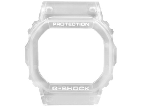 Casio G-Shock Lünette transparent weiße Schrift DW-B5600G-7 Ersatz Bezel