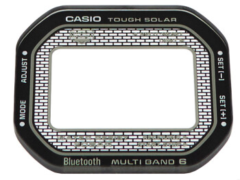Casio Ersatz Mineralglas für GMW-B5000-1 Uhrenglas mit schwarzem Rand
