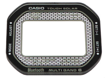 Casio Ersatz Glas GMW-B5000D-1 Uhrenglas mit schwarzem Rand