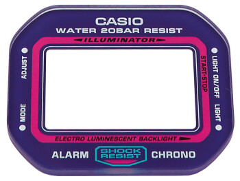 Casio Ersatz Glas DW-5600TB-6 Uhrenglas mit lila Rand