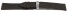 Veganes Uhrenarmband Kippfaltschließe aus Ananas dunkelbraun 16mm Schwarz