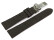 Veganes Uhrenarmband Kippfaltschließe aus Ananas dunkelbraun 16mm Schwarz