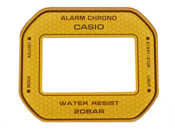 Casio Uhrenglas DW-5600SLC-9V Mineralglas mit honiggelbem...