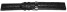 Uhrenarmband  Kippfaltschließe echt Strauß schwarz 18mm Schwarz