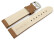 Uhrenarmband echt Leder glatt hellbraun wN 20mm Gold