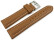 Uhrenarmband echt Leder glatt hellbraun wN 24mm Stahl