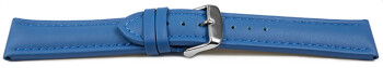 Uhrenarmband echt Leder glatt blau 28mm Stahl