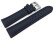 Uhrenarmband echt Leder glatt dunkelblau 20mm Schwarz
