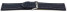 Uhrenarmband echt Leder glatt dunkelblau wN 22mm Stahl
