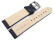 Uhrenarmband echt Leder glatt dunkelblau wN 22mm Gold