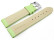 Uhrenarmband echt Leder glatt pistazie 18mm Gold