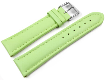 Uhrenarmband echt Leder glatt pistazie 24mm Stahl