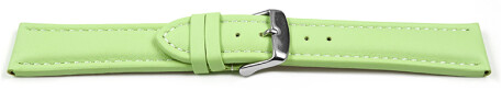 Uhrenarmband echt Leder glatt pistazie wN 26mm Stahl