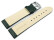 Uhrenarmband echt Leder glatt dunkelgrün 20mm Schwarz