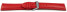 Uhrenarmband echt Leder glatt rot 24mm Gold