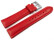 Uhrenarmband echt Leder glatt rot 24mm Gold