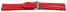 Uhrenarmband echt Leder glatt rot wN 18mm Gold