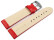 Uhrenarmband echt Leder glatt rot wN 18mm Gold