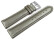 Uhrenarmband echt Leder glatt dunkelgrau 22mm Stahl