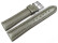 Uhrenarmband echt Leder glatt dunkelgrau wN 28mm Stahl