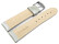 Uhrenarmband echt Leder glatt hellgrau wN 24mm Gold