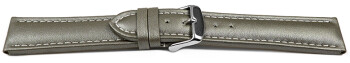 Schnellwechsel Uhrenband Leder glatt dunkelgrau wN 18mm 20mm 22mm 24mm 26mm