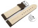 Schnellwechsel Uhrenband Leder glatt dunkelbraun 18mm Gold