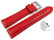 Schnellwechsel Uhrenband Leder glatt rot 22mm Gold
