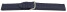 Uhrenarmband dunkelblau glattes Leder leicht gepolstert 12-28 mm