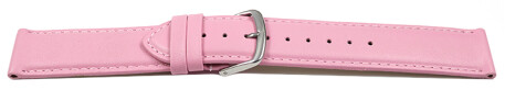 Uhrenarmband pink glattes Leder leicht gepolstert 12-28 mm