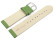 Uhrenarmband apfelgrün glattes Leder leicht gepolstert 12-28 mm