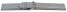 Uhrenarmband hellgrau glattes Leder leicht gepolstert 24mm Stahl