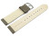 Uhrenarmband Taupe glattes Leder leicht gepolstert 18mm Schwarz