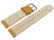 Uhrenarmband Natur glattes Leder leicht gepolstert 24mm Stahl