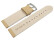 Uhrenarmband Vanille glattes Leder leicht gepolstert 26mm Stahl