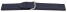 Uhrenarmband dunkelblau glattes Leder leicht gepolstert 14mm Stahl
