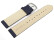 Uhrenarmband dunkelblau glattes Leder leicht gepolstert 14mm Stahl