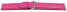 Uhrenarmband himbeere glattes Leder leicht gepolstert 26mm Stahl