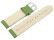 Uhrenarmband apfelgrün glattes Leder leicht gepolstert 14mm Stahl