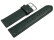 Uhrenarmband dunkelgrün glattes Leder leicht gepolstert 20mm Schwarz